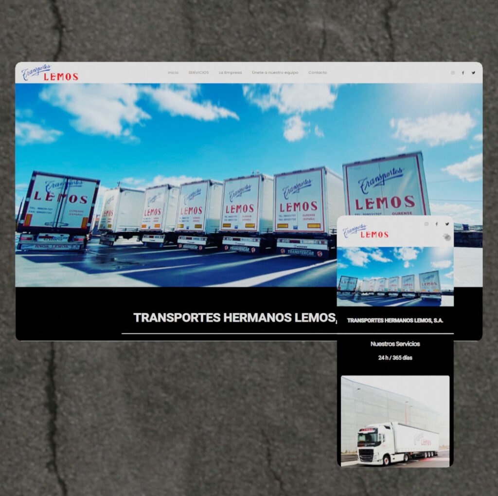 creacion pagina web ourense transportes lemos
